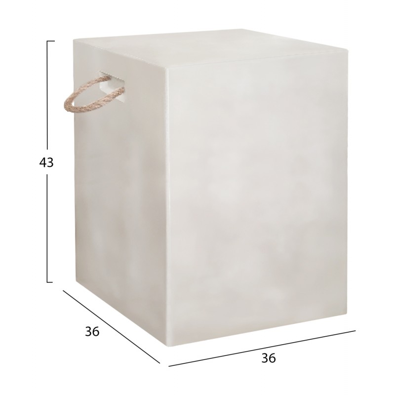 ΣΚΑΜΠΟ ΤΕΤΡΑΓΩΝΟ ΜΕ ΧΕΡΟΥΛΙΑ ZAK HM6581.02 FIBER CEMENT ΣΕ ΜΠΕΖ 36x36x43Υεκ