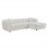 ΚΑΝΑΠΕΣ ΓΩΝΙΑ (ΔΕΞΙΑ) LYKKE HM3326.02R ΕΚΡΟΥ ΥΦΑΣΜΑ 280x89-165(η γωνία)x70Υεκ