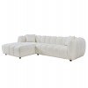 ΚΑΝΑΠΕΣ ΓΩΝΙΑ (ΑΡΙΣΤΕΡΗ) LYKKE HM3326.02L ΕΚΡΟΥ ΥΦΑΣΜΑ 280x89-165(η γωνία)x70Υεκ