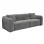 ΚΑΝΑΠΕΣ 3-ΘΕΣΙΟΣ JUNOA HM3333.01 ΓΚΡΙ ΥΦΑΣΜΑ 228x89x74Υεκ
