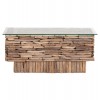 ΤΡΑΠΕΖΙ ΣΑΛΟΝΙΟΥ ΟΡΘΟΓΩΝΙΟ SPARROW HM18366 DRIFTWOOD--ΓΥΑΛΙ 105x45x47Υεκ.
