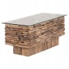 ΤΡΑΠΕΖΙ ΣΑΛΟΝΙΟΥ ΟΡΘΟΓΩΝΙΟ SPARROW HM18366 DRIFTWOOD--ΓΥΑΛΙ 105x45x47Υεκ.