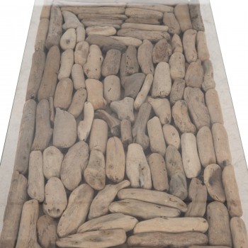 ΤΡΑΠΕΖΙ ΣΑΛΟΝΙΟΥ ΟΡΘΟΓΩΝΙΟ SPARROW HM18366 DRIFTWOOD--ΓΥΑΛΙ 105x45x47Υεκ.
