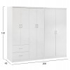 ΝΤΟΥΛΑΠΑ 6ΦΥΛΛΗ BLAKELY HM21235.05 ΜΕΛΑΜΙΝΗ ΧΡΩΜΑ ΛΕΥΚΟ 201x43x181Υεκ