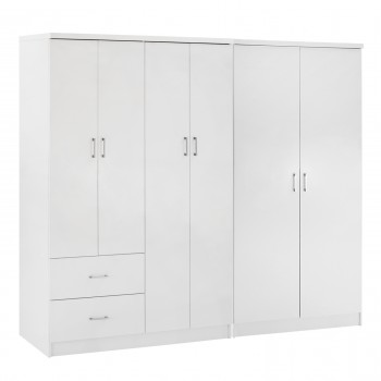ΝΤΟΥΛΑΠΑ 6ΦΥΛΛΗ BLAKELY HM21235.05 ΜΕΛΑΜΙΝΗ ΧΡΩΜΑ ΛΕΥΚΟ 201x43x181Υεκ