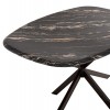 ΤΡΑΠΕΖΙ ΟΒΑΛ RODDEN HM11903.02 ΜΕ WERZALIT BLACK/GOLD MARBLE-ΜΑΥΡΗ ΒΑΣΗ 146x94x75Υεκ