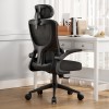 ΚΑΡΕΚΛΑ ΓΡΑΦΕΙΟΥ KESI HM1222.01 ΜΑΥΡO MESH & PP 52x50x122Υεκ.