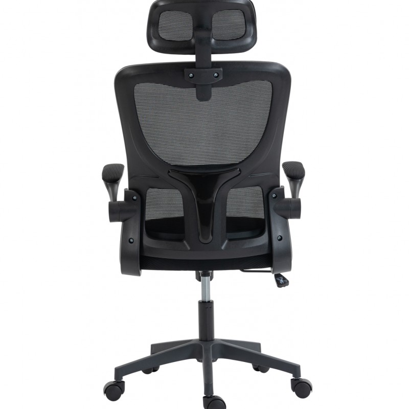 ΚΑΡΕΚΛΑ ΓΡΑΦΕΙΟΥ KESI HM1222.01 ΜΑΥΡO MESH & PP 52x50x122Υεκ.