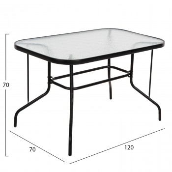 ΣΕΤ ΤΡΑΠΕΖΑΡΙΑΣ 5ΤΜΧ ADAM HM10896.03 ΤΡΑΠΕΖΙ 120x70εκ & 4 ΠΟΛΥΘΡΟΝΕΣ--ΜΑΥΡΟ