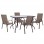 ΣΕΤ ΤΡΑΠΕΖΑΡΙΑΣ 5ΤΜΧ ADAM HM10897.02 ΤΡΑΠΕΖΙ 110x60εκ & 4 ΠΟΛΥΘΡΟΝΕΣ--ΚΑΦΕ