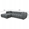 ΣΕΤ ΚΑΝΑΠΕΣ ΓΩΝΙΑ (ΑΡΙΣΤΕΡΗ)-ΠΟΛΥΘΡΟΝΑ LOUNGE LYKKE HM10820.01L ΓΚΡΙ ΥΦΑΣΜΑ