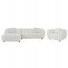 ΣΕΤ ΚΑΝΑΠΕΣ ΓΩΝΙΑ (ΑΡΙΣΤΕΡΗ)-ΠΟΛΥΘΡΟΝΑ LOUNGE LYKKE HM10820.02L ΕΚΡΟΥ ΥΦΑΣΜΑ