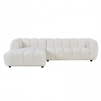 ΣΕΤ ΚΑΝΑΠΕΣ ΓΩΝΙΑ (ΑΡΙΣΤΕΡΗ)-ΠΟΛΥΘΡΟΝΑ LOUNGE LYKKE HM10820.02L ΕΚΡΟΥ ΥΦΑΣΜΑ