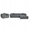 ΣΕΤ ΚΑΝΑΠΕΣ ΓΩΝΙΑ (ΔΕΞΙΑ)-ΠΟΛΥΘΡΟΝΑ LOUNGE LYKKE HM10820.01R ΓΚΡΙ ΥΦΑΣΜΑ