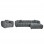 ΣΕΤ ΚΑΝΑΠΕΣ ΓΩΝΙΑ (ΔΕΞΙΑ)-ΠΟΛΥΘΡΟΝΑ LOUNGE LYKKE HM10820.01R ΓΚΡΙ ΥΦΑΣΜΑ
