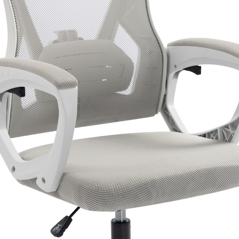 ΚΑΡΕΚΛΑ ΓΡΑΦΕΙΟΥ SALAS HM1223.02 P.P. ΛΕΥΚΟ-ΓΚΡΙ MESH ΥΦΑΣΜΑ 60x60x118-128Υεκ
