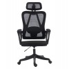 ΚΑΡΕΚΛΑ ΓΡΑΦΕΙΟΥ FRANTIC HM1224.01 ΜΑΥΡO MESH & ΠΟΛΥΠΡΟΠΥΛΕΝΙΟ 60x60x134Υεκ