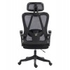 ΚΑΡΕΚΛΑ ΓΡΑΦΕΙΟΥ FRANTIC HM1224.01 ΜΑΥΡO MESH & ΠΟΛΥΠΡΟΠΥΛΕΝΙΟ 60x60x134Υεκ