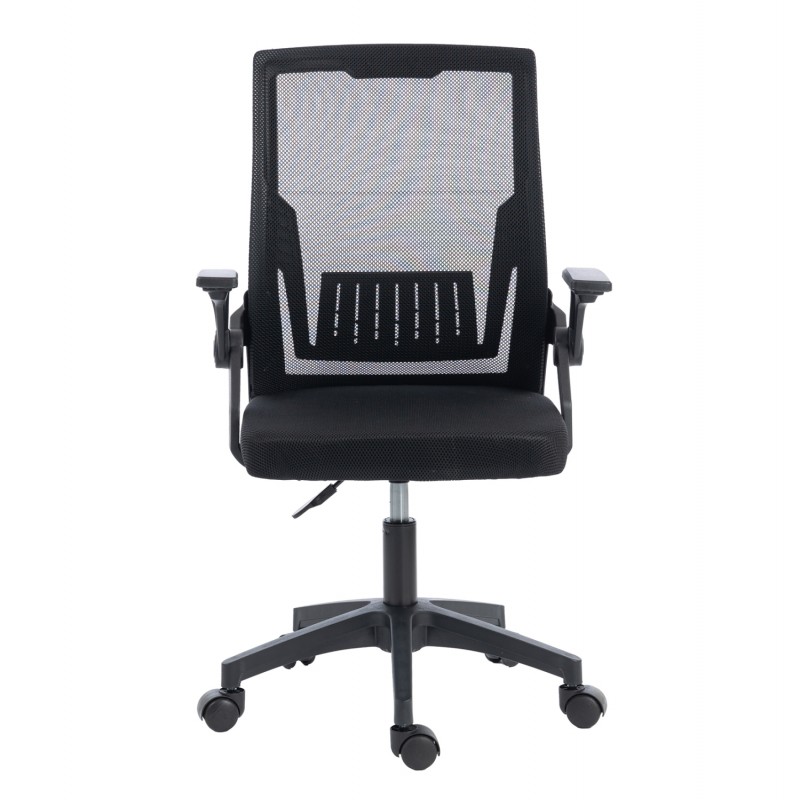 ΚΑΡΕΚΛΑ ΓΡΑΦΕΙΟΥ ZENITH HM1225.01 PP & MESH ΥΦΑΣΜΑ--ΜΑΥΡΟ 60x60x92-100Υεκ