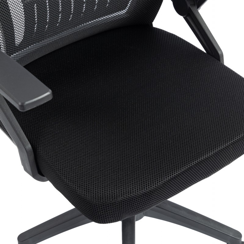 ΚΑΡΕΚΛΑ ΓΡΑΦΕΙΟΥ ZENITH HM1225.01 PP & MESH ΥΦΑΣΜΑ--ΜΑΥΡΟ 60x60x92-100Υεκ