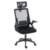 ΚΑΡΕΚΛΑ ΓΡΑΦΕΙΟΥ MATRON HM1226.01 ΜΑΥΡO PP & MESH ΥΦΑΣΜΑ 47x47x128Υεκ