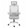 ΚΑΡΕΚΛΑ ΓΡΑΦΕΙΟΥ MATRON HM1226.02 ΛΕΥΚΟ PP--ΑΝΟΙΧΤΟ ΓΚΡΙ MESH 47x47x128Υεκ