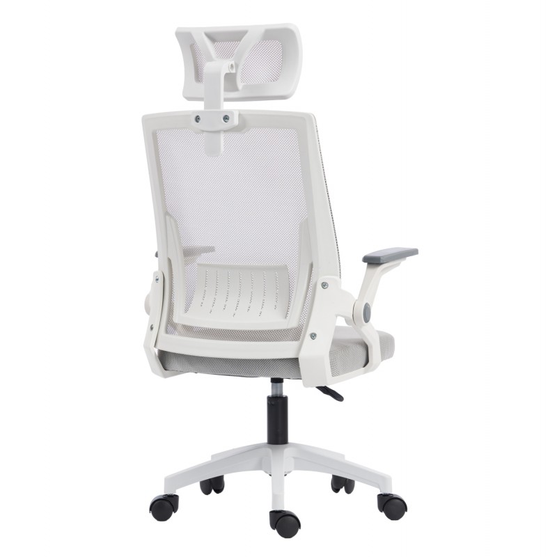 ΚΑΡΕΚΛΑ ΓΡΑΦΕΙΟΥ MATRON HM1226.02 ΛΕΥΚΟ PP--ΑΝΟΙΧΤΟ ΓΚΡΙ MESH 47x47x128Υεκ