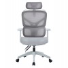 ΚΑΡΕΚΛΑ ΓΡΑΦΕΙΟΥ APEX HM1227.02 ΛΕΥΚΟ PP--ΑΝΟΙΧΤΟ ΓΚΡΙ MESH 68x68x120-130Υεκ
