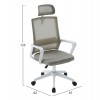 ΚΑΡΕΚΛΑ ΓΡΑΦΕΙΟΥ VELOCITY HM1229.02 ΛΕΥΚΟ PP--ΑΝΟΙΧΤΟ ΓΚΡΙ MESH 61x62x123Υεκ
