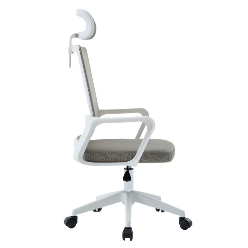ΚΑΡΕΚΛΑ ΓΡΑΦΕΙΟΥ VELOCITY HM1229.02 ΛΕΥΚΟ PP--ΑΝΟΙΧΤΟ ΓΚΡΙ MESH 61x62x123Υεκ