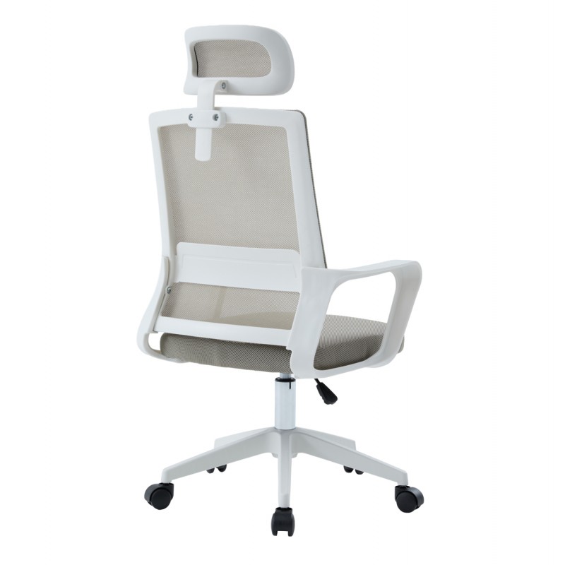 ΚΑΡΕΚΛΑ ΓΡΑΦΕΙΟΥ VELOCITY HM1229.02 ΛΕΥΚΟ PP--ΑΝΟΙΧΤΟ ΓΚΡΙ MESH 61x62x123Υεκ