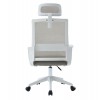 ΚΑΡΕΚΛΑ ΓΡΑΦΕΙΟΥ VELOCITY HM1229.02 ΛΕΥΚΟ PP--ΑΝΟΙΧΤΟ ΓΚΡΙ MESH 61x62x123Υεκ