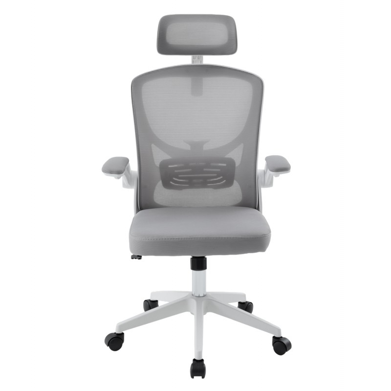 ΚΑΡΕΚΛΑ ΓΡΑΦΕΙΟΥ FLOATER HM1230.02 ΛΕΥΚΟ PP--ΑΝΟΙΧΤΟ ΓΚΡΙ MESH 62x62x106-116Υεκ