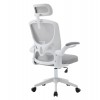 ΚΑΡΕΚΛΑ ΓΡΑΦΕΙΟΥ FLOATER HM1230.02 ΛΕΥΚΟ PP--ΑΝΟΙΧΤΟ ΓΚΡΙ MESH 62x62x106-116Υεκ