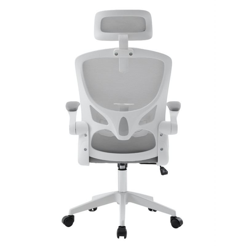 ΚΑΡΕΚΛΑ ΓΡΑΦΕΙΟΥ FLOATER HM1230.02 ΛΕΥΚΟ PP--ΑΝΟΙΧΤΟ ΓΚΡΙ MESH 62x62x106-116Υεκ