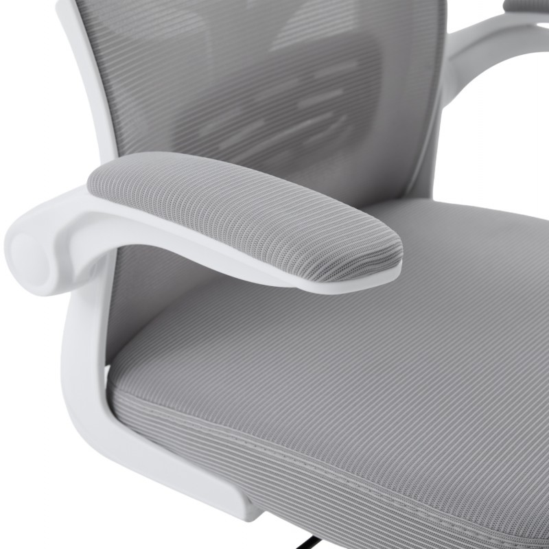 ΚΑΡΕΚΛΑ ΓΡΑΦΕΙΟΥ FLOATER HM1230.02 ΛΕΥΚΟ PP--ΑΝΟΙΧΤΟ ΓΚΡΙ MESH 62x62x106-116Υεκ