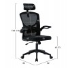 ΚΑΡΕΚΛΑ ΓΡΑΦΕΙΟΥ FLOATER HM1230.01 ΜΑΥΡO MESH & PP 62x62x106-116Υεκ