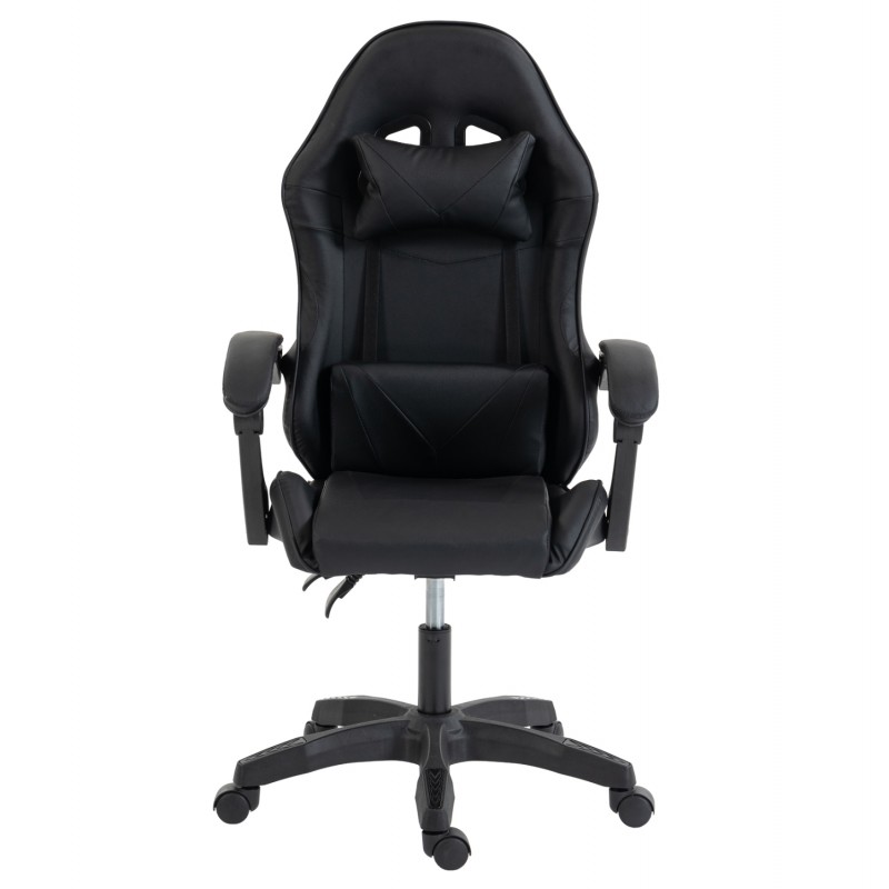 ΚΑΡΕΚΛΑ GAMING STRATUS HM1231.01 ΜΑΥΡΟ PVC--ΜΕ ΜΑΞIΛΑΡΑΚΙΑ ΜΕΣΗΣ/ΚΕΦΑΛΗΣ 62x62x119Υεκ