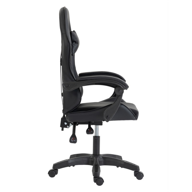 ΚΑΡΕΚΛΑ GAMING STRATUS HM1231.01 ΜΑΥΡΟ PVC--ΜΕ ΜΑΞIΛΑΡΑΚΙΑ ΜΕΣΗΣ/ΚΕΦΑΛΗΣ 62x62x119Υεκ