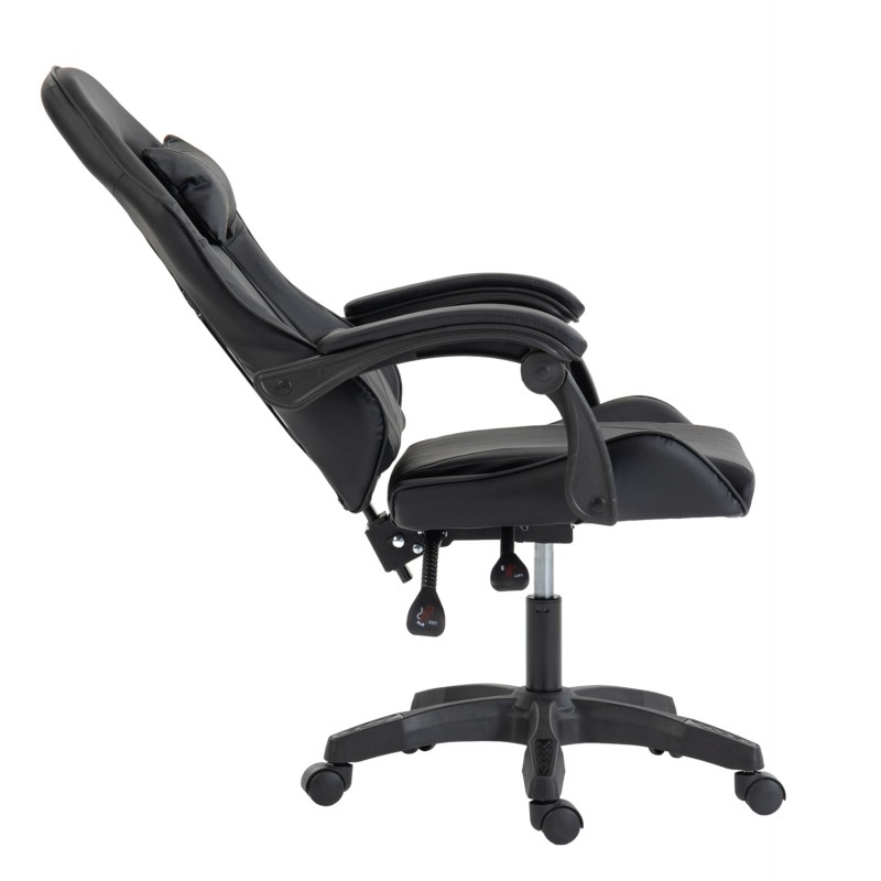 ΚΑΡΕΚΛΑ GAMING STRATUS HM1231.01 ΜΑΥΡΟ PVC--ΜΕ ΜΑΞIΛΑΡΑΚΙΑ ΜΕΣΗΣ/ΚΕΦΑΛΗΣ 62x62x119Υεκ