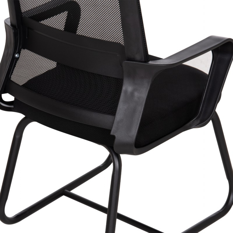 ΚΑΡΕΚΛΑ ΕΠΙΣΚΕΠΤΗ CASTER HM1228.01 PP--MESH--ΜΕΤΑΛΛΟ ΜΑΥΡΟ 46x52x94Υεκ