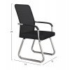 ΚΑΡΕΚΛΑ ΕΠΙΣΚΕΠΤΗ STED HM1232.01 ΜΑΥΡO MESH--ΠΟΔΙΑ/ΜΠΡΑΤΣΑ ΧΡΩΜΙΟΥ 55x59x89Υεκ