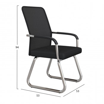 ΚΑΡΕΚΛΑ ΕΠΙΣΚΕΠΤΗ STED HM1232.01 ΜΑΥΡO MESH--ΠΟΔΙΑ/ΜΠΡΑΤΣΑ ΧΡΩΜΙΟΥ 55x59x89Υεκ