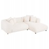 ΚΑΝΑΠΕΣ ΓΩΝΙΑ (ΔΕΞΙΑ) 3-ΘΕΣΙΟΣ GRACE HM3280.02R ΛΕΥΚΟ ΥΦΑΣΜΑ 252x160x70-90Υεκ