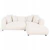 ΚΑΝΑΠΕΣ ΓΩΝΙΑ (ΔΕΞΙΑ) 3-ΘΕΣΙΟΣ GRACE HM3280.02R ΛΕΥΚΟ ΥΦΑΣΜΑ 252x160x70-90Υεκ