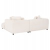 ΚΑΝΑΠΕΣ ΓΩΝΙΑ (ΔΕΞΙΑ) 3-ΘΕΣΙΟΣ GRACE HM3280.02R ΛΕΥΚΟ ΥΦΑΣΜΑ 252x160x70-90Υεκ