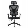 ΚΑΡΕΚΛΑ ΓΡΑΦΕΙΟΥ NOVAR HM1218.01 ΜΑΥΡO MESH--ΒΑΣΗ PP 51x49x121-129Υεκ