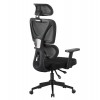 ΚΑΡΕΚΛΑ ΓΡΑΦΕΙΟΥ NOVAR HM1218.01 ΜΑΥΡO MESH--ΒΑΣΗ PP 51x49x121-129Υεκ