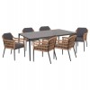 ΣΕΤ ΤΡΑΠΕΖΑΡΙΑΣ 7ΤΜΧ STAD HM10863.01 ΓΚΡΙ ΑΛΟΥΜΙΝΙΟ-SINTERED STONE TOP-OLEFIN