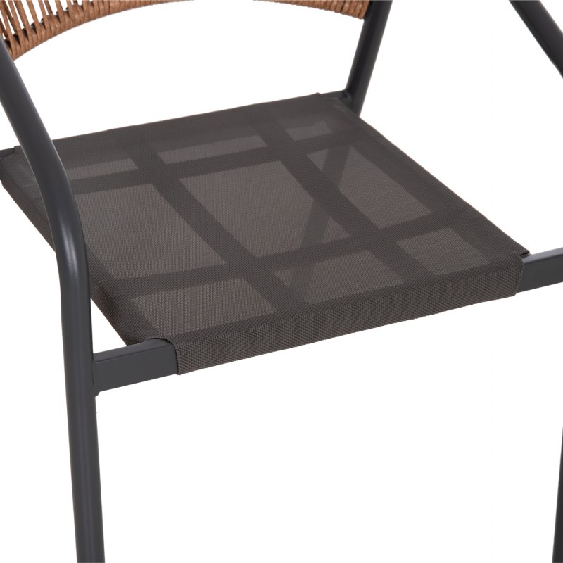 ΣΕΤ ΤΡΑΠΕΖΑΡΙΑΣ 5ΤΜΧ ADAM HM10859.01 ΚΑΡΕΚΛΕΣ ΜΕΤΑΛΛΙΚΕΣ & ΤΡΑΠΕΖΙ 120x70εκ ΓΚΡΙ